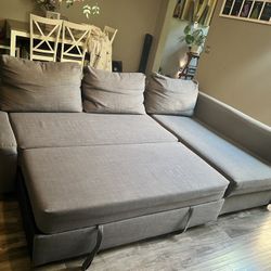 Dark Gray 3 Seat Sleeper Sectional