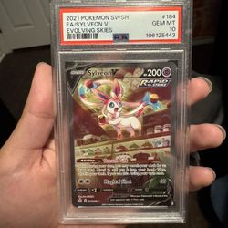 Sylveon V Alternate Full Art Holo PSA 10 Gem Mint Evolving Skies 184/203 Pokemon TCG