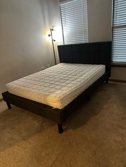 Queen Bed + Mattress Set (Barely