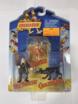 Chicken Run Mini Figures Guard Dog, Mr. Tweedy Ginger Year 2000 Playmates (New)