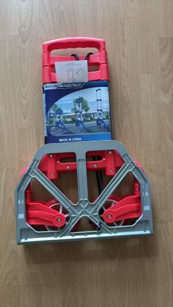Foldable Hand Truck Dolly Cart – Heavy Duty Portable Folding Utility Cart with 6 Wheels