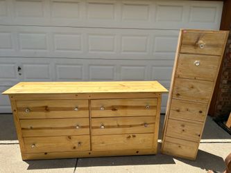 Solid wood dresser and stand up dresser