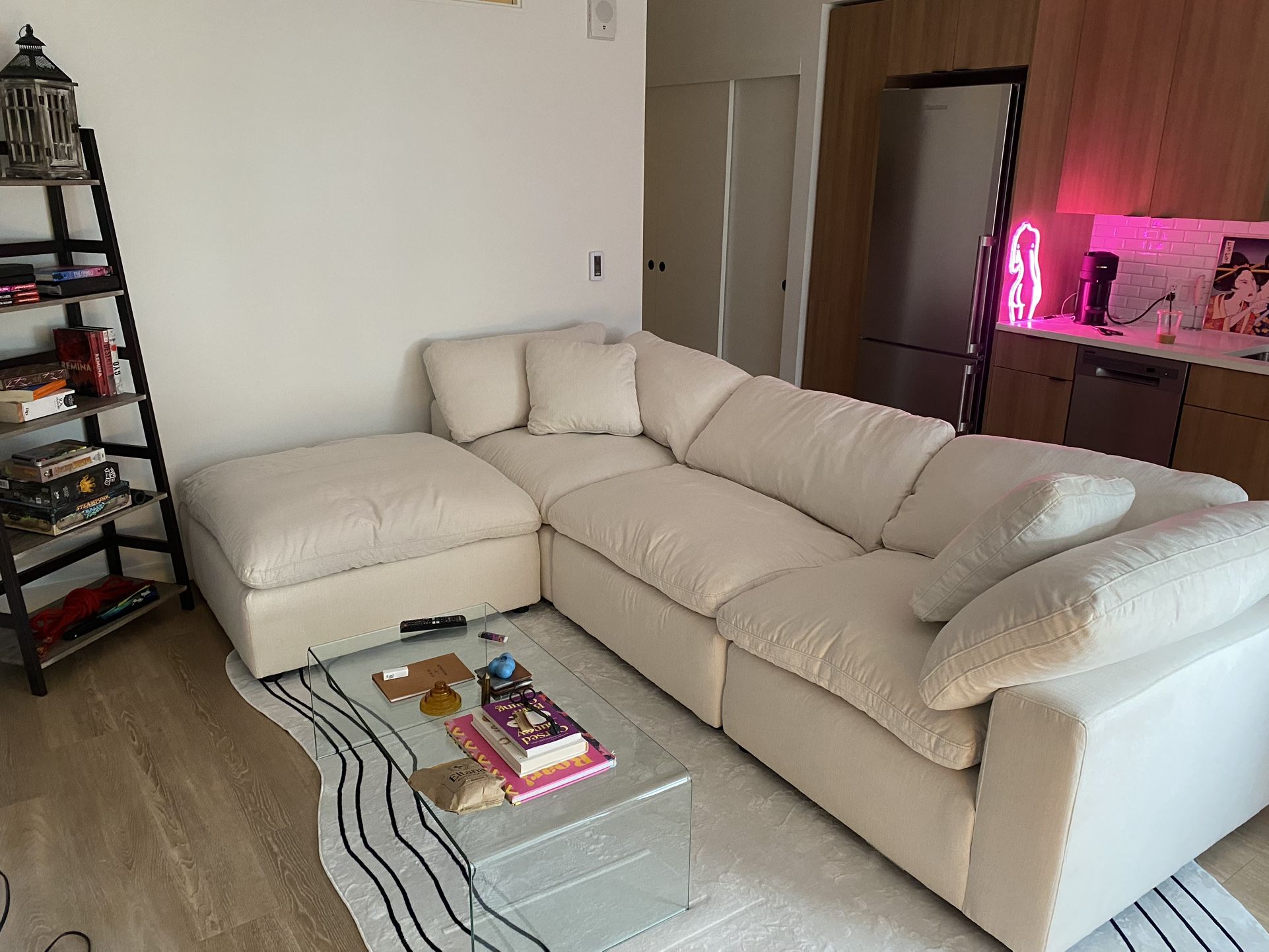 Gently Loved White Sectional
