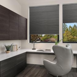 LazBlinds Blackout Honeycomb Shades - 34x64 Black E74
