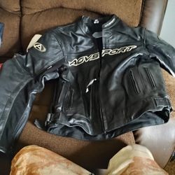 Leather Motorcycle Jacket And Pants
