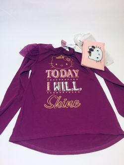 Girls size 6 Hello Kitty shirt with coin purse new with tags
