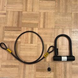 Secure Metal U-Lock For Bicycle (Key and Cables Included)