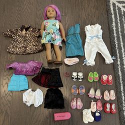 2017 American Girl doll and clothes/shoes