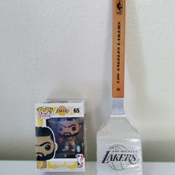 Lakers NBA Basketball Sports Funko Pop Figure & Grill Spatula w/ Bottle Opener Set New
