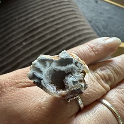 Crystal Ring Jewelry.  Geode Ring. 