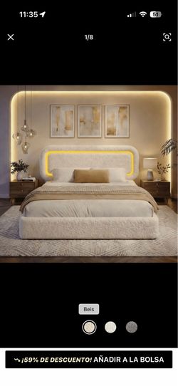 Bed Frame with lights (no matress)