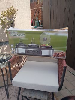 Ambiano Triple Slow Cooker and Server 3x1.5Qt