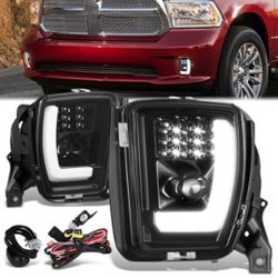 Dodge Ram 1500 LED Projector Fog Lights for 2013 to 2018