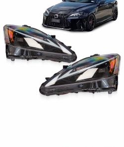 2006-2013 Projector Upgrade LED Headlights For Lexus IS 250 350 To 2021 Pair
