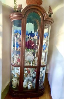 Moving Sale: Antique Real Wood Display Cabinet - $175