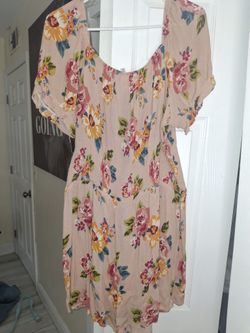 Pink Floral Romper 