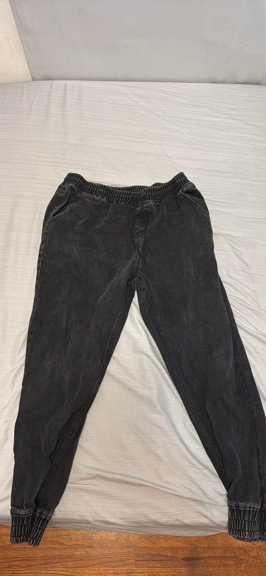 Large Black Jean Joggers 