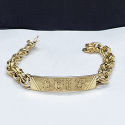 14k solid gold corte Chino bracelet