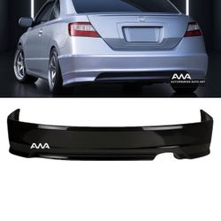 Fit 06-11 Honda Civic 2Dr Coupe HFP Style Unpainted Rear Bumper Lip Spoiler