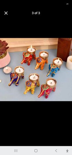 Elephant tealight candle holder