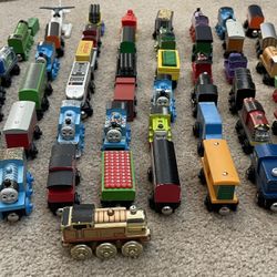 Huge Wood Train Set Collection With Thomas The Train Engines
