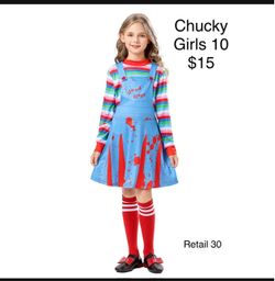 Girls Chucky Horror Scary Halloween Costume