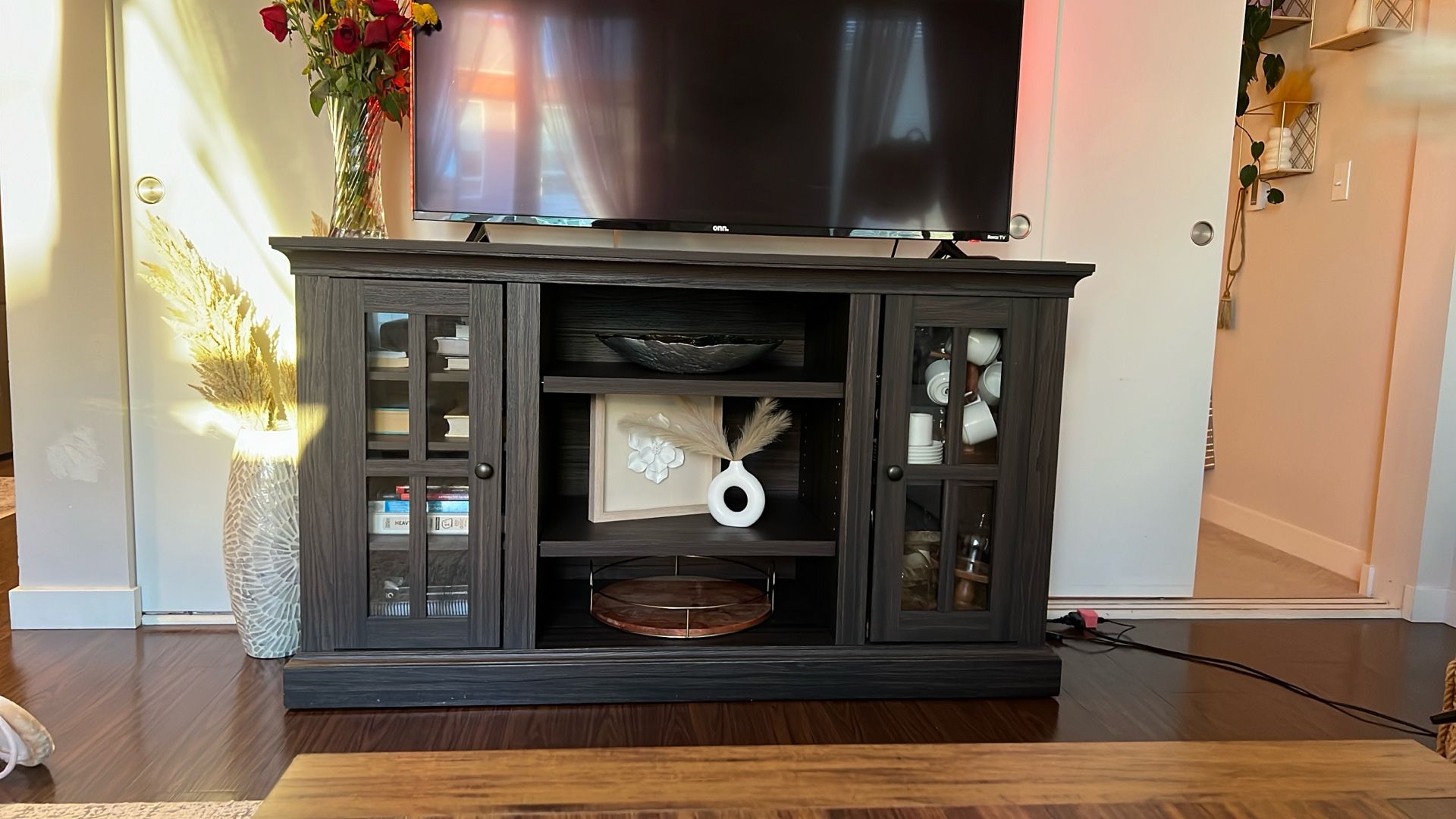 Dark Wood TV Stand / Entertainment Center