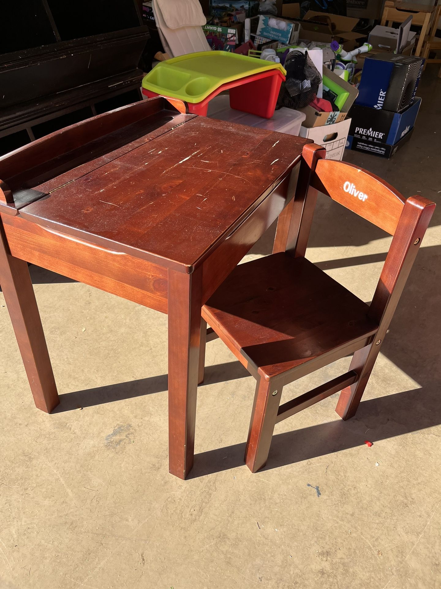 Children’s Lift-Top Desk & Chair