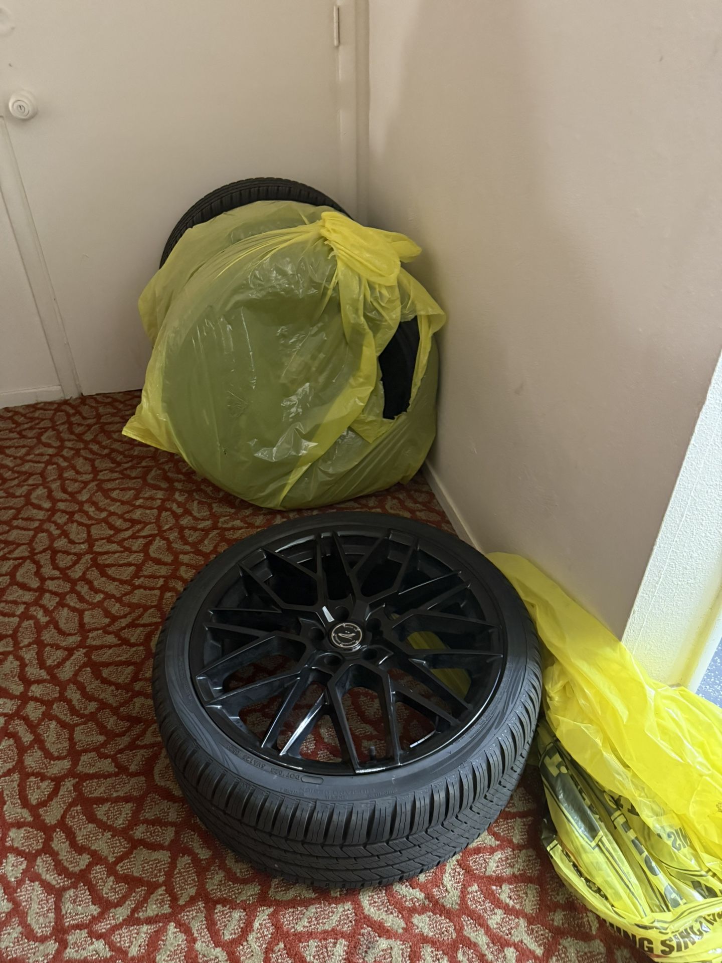 20 In Black Rims With All Terrain All Weather Tires