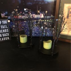 Two Tree Candle Holders 