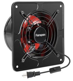 10" High Velocity Exhaust Fan for Kitchen, 1020 CFM Wall Mount Household Ventilation Fans for Workshop Attic Garage Shed Greenhouse Barn, 62W Low Cons