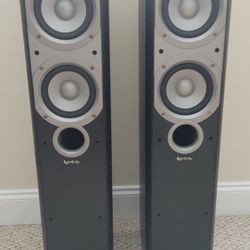 Pair of Infinity Primus 250 Black Stereo Floor Tower Speakers
