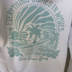 Pink palm puff hoodie