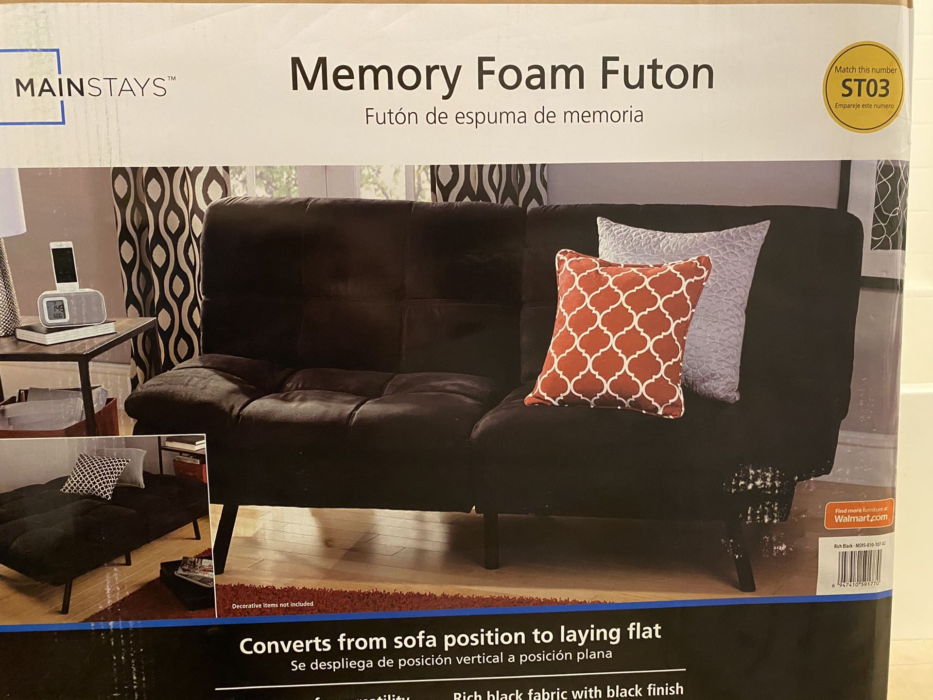 Memory foam futon