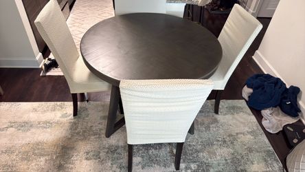 Brown dining room table