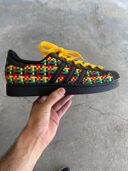 Adidas Superstar Bob Marley Jamaica Black Yellow Green Red size 12