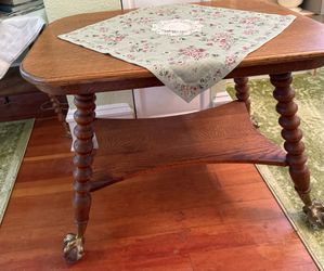 Vintage oak library table