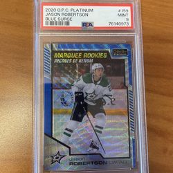 2020 O.P.C Platinum Jason Robertson Blue Surge#159 PSA 9