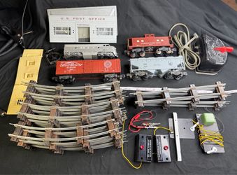 Vintage American Flyer S Gauge Train Set Lot Cars Track Transformer Accessories