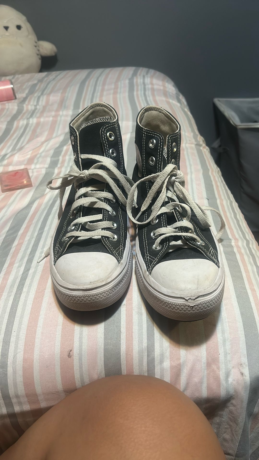 High Top Platformed Converse Size 9