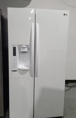 LG Side-by-Side White Fridge
