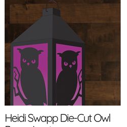 New In package Heidi Swapp Die-Cut Owl Paper Lantern