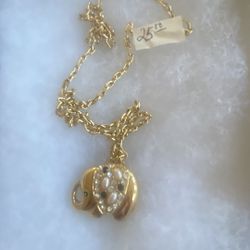 New Unworn Elephant Pin/brooch  / Necklace 