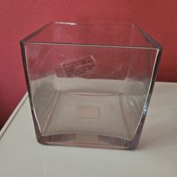 Square Glass Vase To Fill With Your Treasures -- Only $5 Cash