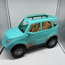 Barbie Mattel SUV Jeep Camping Fun 2016 Teal Off Road Mudding Vehicle Toy
