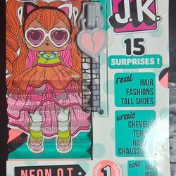 L.O.L. Surprise JK Neon Q.T. Mini Fashion Doll w 15 Surprises - Series 1 NEW
