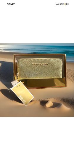 Michael Kors Gold Metallic Wallet