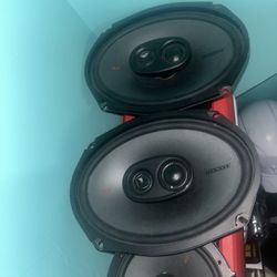 KICKER KS-Series 6x9" 3-way car speakers.  