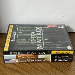 Gamecube 3 Game Lot (Open Season, ATV 2 & The Matrix) Clean & working 