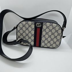 Gucci Ophidia Gg Crossbody Camera Body Bag Blue Gg Canvas Conditio 10/10